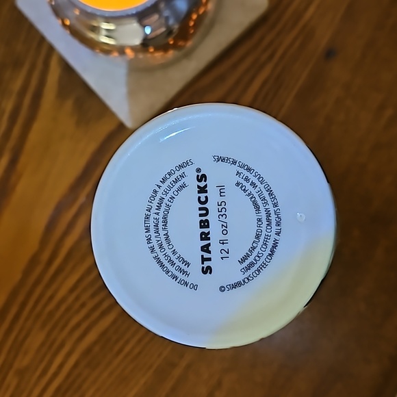 Green Spring Black Floral Starbucks Coffee/Tea tumbler 12 fl oz - Picture 2 of 5